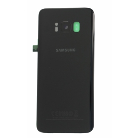 Samsung G950F Galaxy S8 aizmugurējais baterijas vāciņš melns (Midnight black) (lietots grade C, oriģināls)