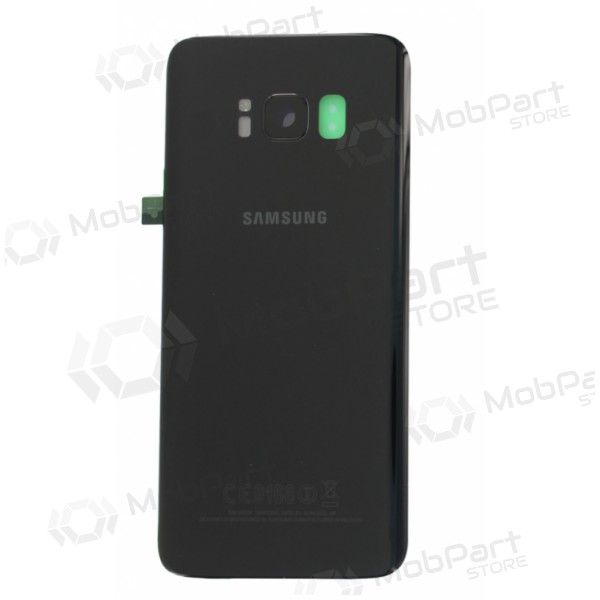 Samsung G950F Galaxy S8 aizmugurējais baterijas vāciņš melns (Midnight black) (lietots grade A, oriģināls)