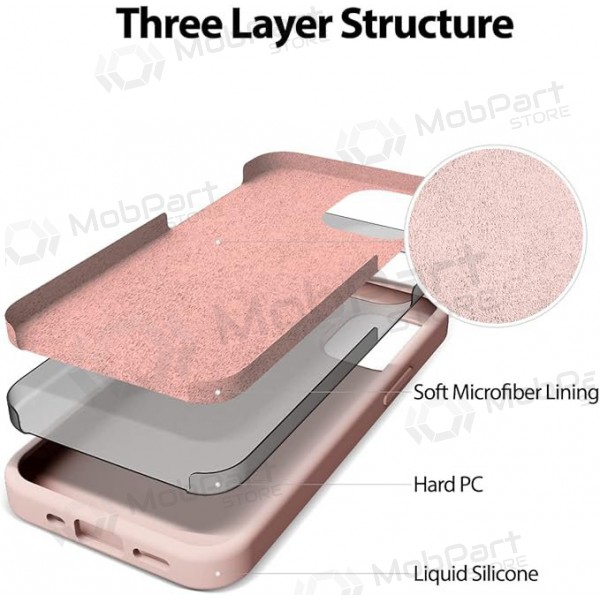 Apple iPhone 15 Pro maciņš Mercury Goospery "Silicone Case" (rozā smilšu krāsa)