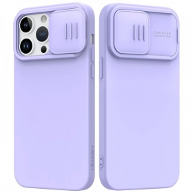 Maciņš Nillkin CamShield Silky Silicone Apple iPhone 15 Pro Max tumši zils