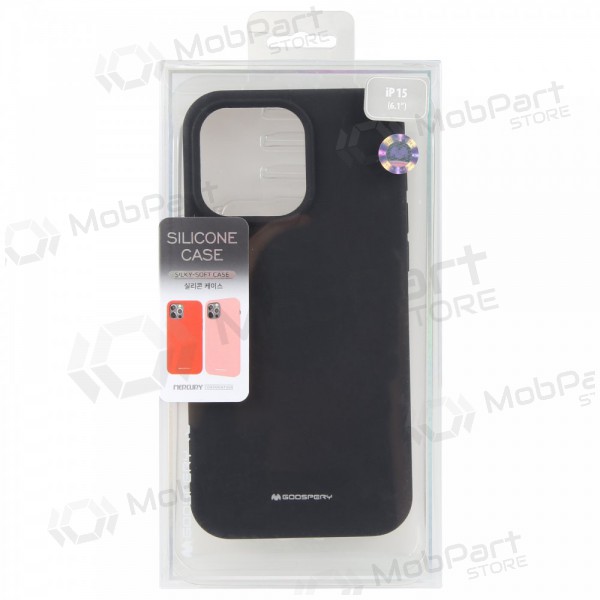 Apple iPhone 11 maciņš Mercury Goospery "Silicone Case" (melns)