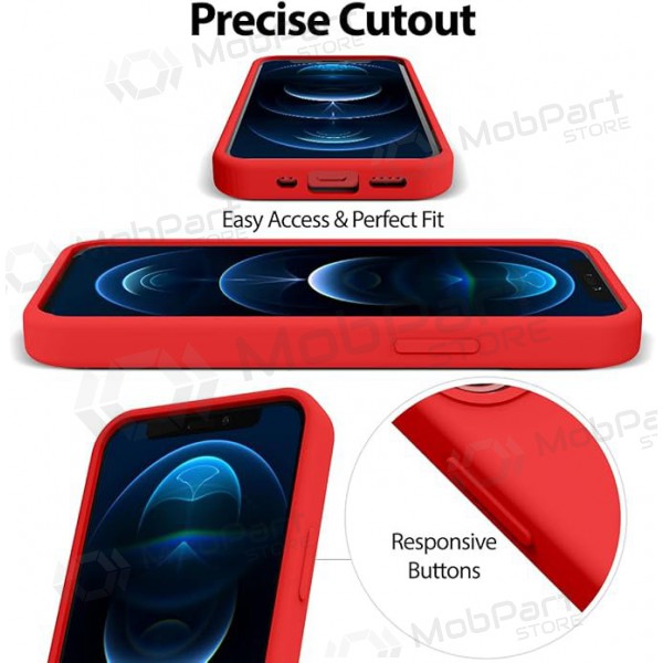 Apple iPhone 15 Pro Max maciņš Mercury Goospery "Silicone Case" (sarkans)