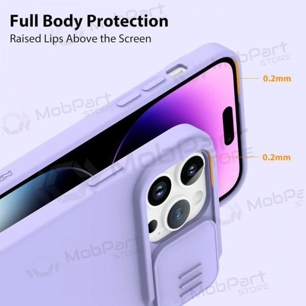 Maciņš Nillkin CamShield Silky Magnetic Silicone Apple iPhone 14 Plus šviesiai violets