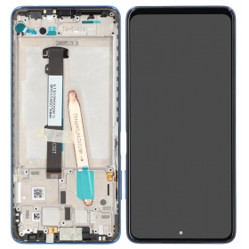 Xiaomi Poco X3 Pro / X3 / X3 NFC ekrāns (zils) (ar rāmīti) (Premium)