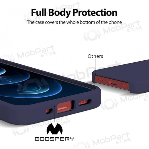 Apple iPhone 12 Pro Max maciņš Mercury Goospery "Silicone Case" (tumši zils)