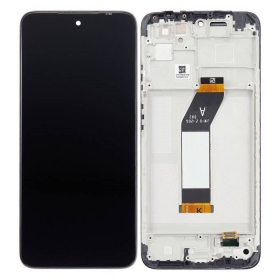 Xiaomi Redmi 10 2021 ekrāns (melns) (ar rāmīti) (Premium)