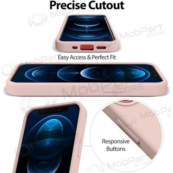 Apple iPhone 15 Pro Max maciņš Mercury Goospery "Silicone Case" (rozā smilšu krāsa)