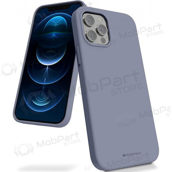 Apple iPhone 15 Pro Max maciņš Mercury Goospery "Silicone Case" (levandos pelēka)