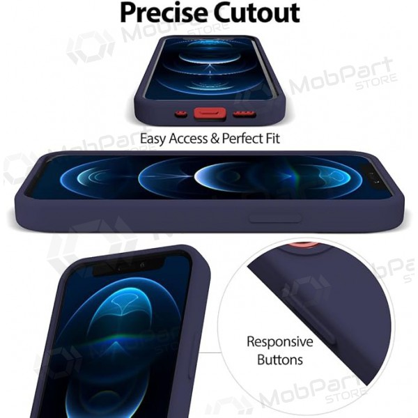 Apple iPhone 15 maciņš Mercury Goospery "Silicone Case" (tumši zils)