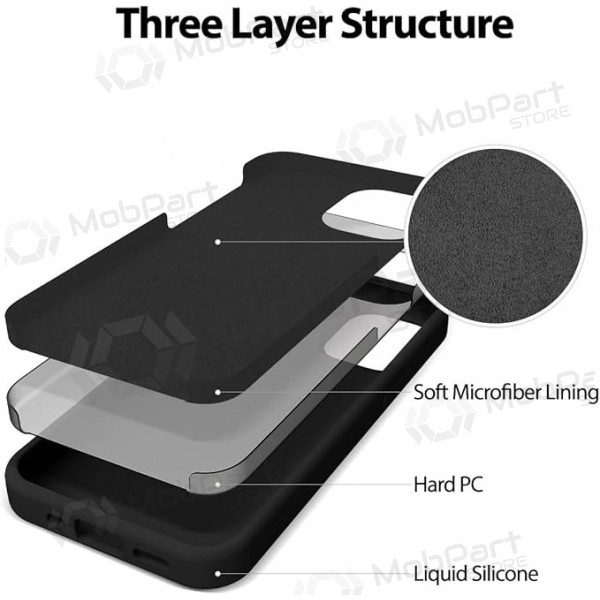 Apple iPhone 16 Pro Max vāciņš Mercury "Silicone Case" (melns)