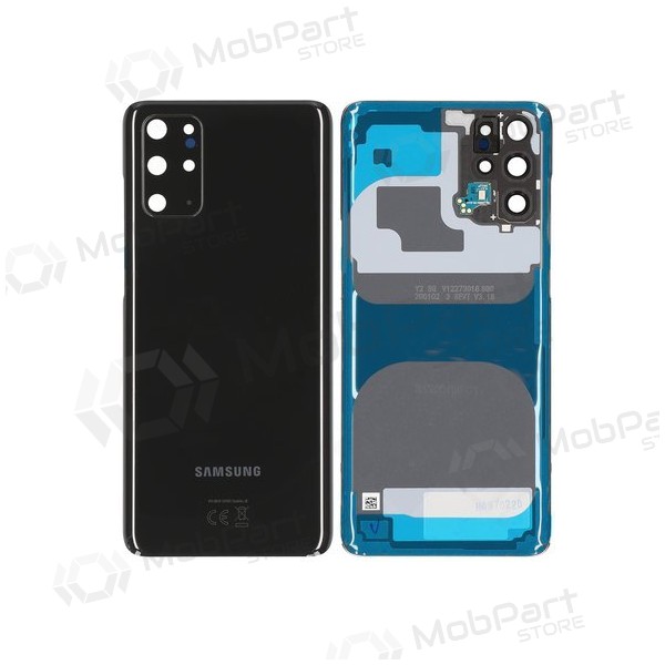 Samsung G985 / G986 Galaxy S20 Plus aizmugurējais baterijas vāciņš melns (Cosmic Black) (lietots grade B, oriģināls)