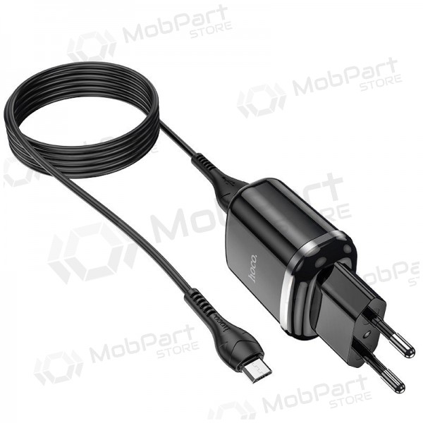 Lādētājs Hoco N4 + microUSB (2.4A) (melns)