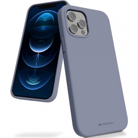 Apple iPhone 12 Pro Max maciņš, vāciņš Mercury Goospery "Silicone Case" (melns)