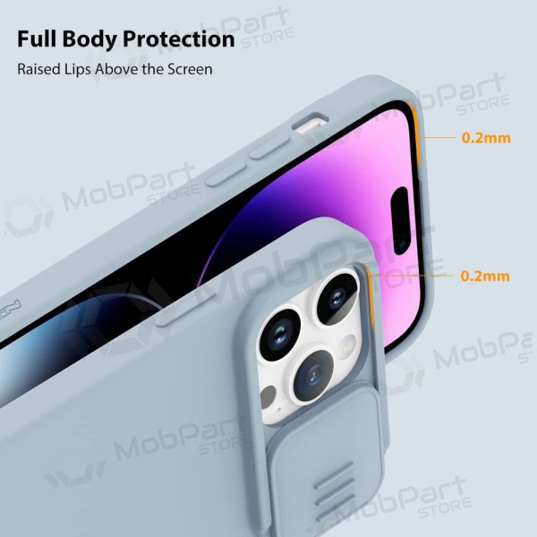 Maciņš Nillkin CamShield Silky Magnetic Silicone Apple iPhone 14 Pro pelēks