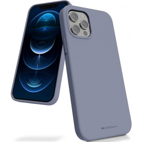 Apple iPhone 15 Plus maciņš Mercury Goospery "Silicone Case" (levandos pelēka)