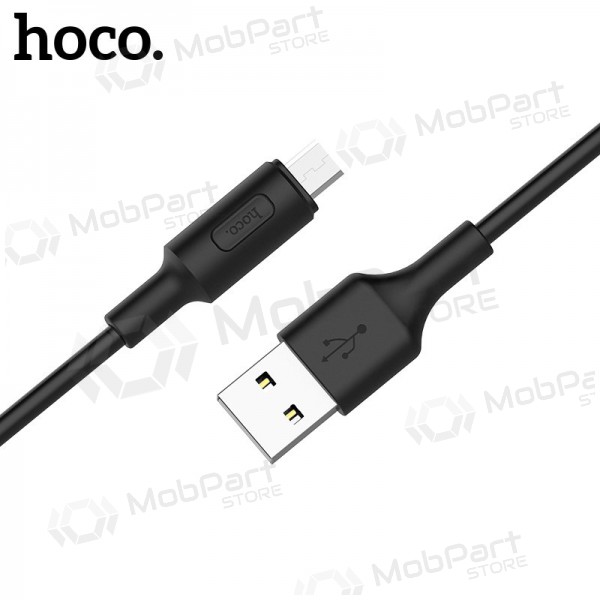 USB kabelis Hoco X25 microUSB 1.0m (melns)