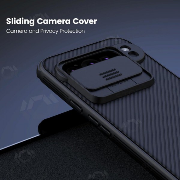 Google Pixel 7A vāciņš „Nillkin CamShield Pro“ (melns)