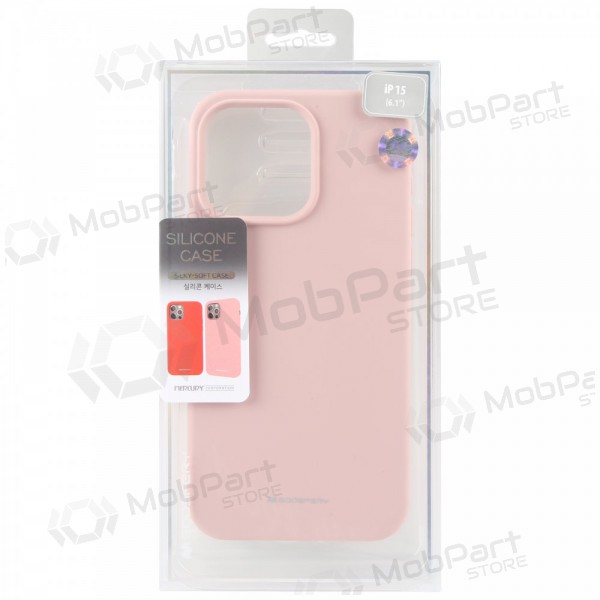 Apple iPhone 16 Plus vāciņš Mercury "Silicone Case" (rozā smilšu krāsa)