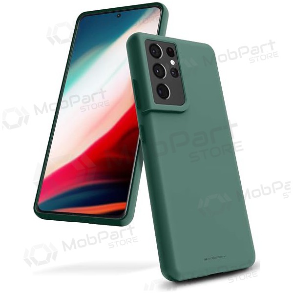 Maciņš Mercury Silicone Case Apple iPhone 11 tamsiai zaļš