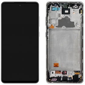 Samsung Galaxy A725 A72 4G / A726 5G 2021 ekrāns (melns) (ar rāmīti) (service pack) (oriģināls)