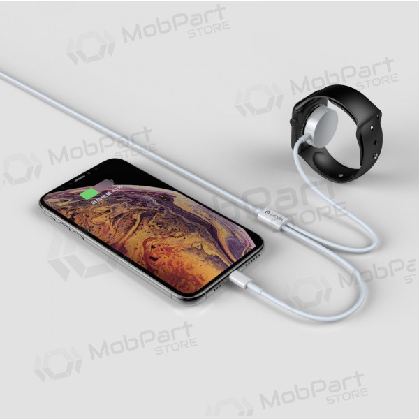 USB kabelis Devia Smart 2in1 Lightning+Apple Watch wireless lādētājs