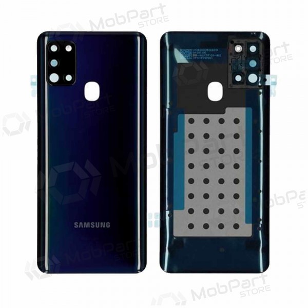 Samsung A217 Galaxy A21s 2020 aizmugurējais baterijas vāciņš (melns) (lietots grade C, oriģināls)