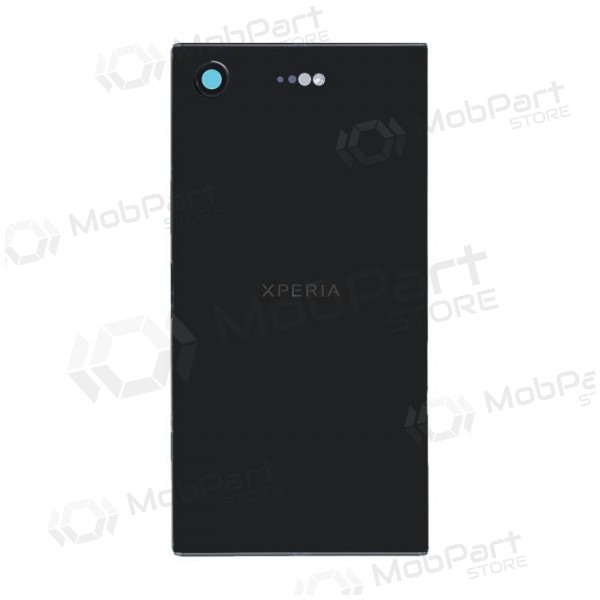 Sony G8441 Xperia XZ1 Compact aizmugurējais baterijas vāciņš (melns) (lietots grade C, oriģināls)