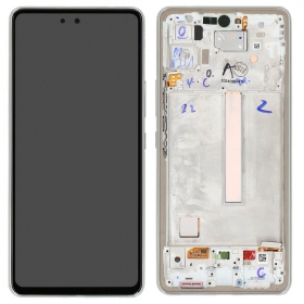 Samsung A536 Galaxy A53 5G 2022 ekrāns (Awesome White) (ar rāmīti) (service pack) (oriģināls)