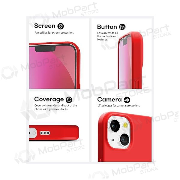 Apple iPhone 14 Pro maciņš Mercury Goospery "Soft Feeling Jelly Case" (sarkans)
