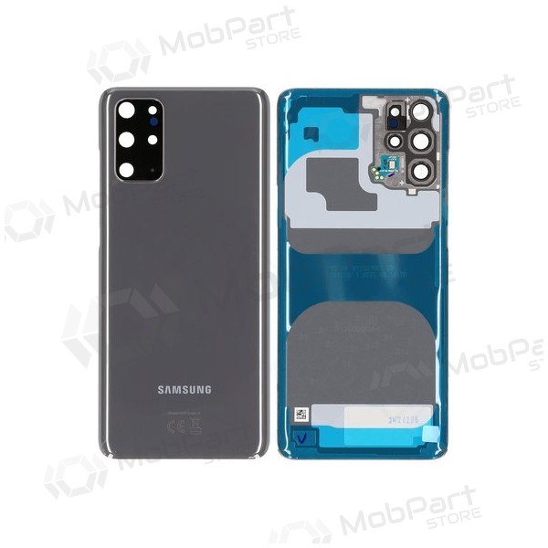 Samsung G985 / G986 Galaxy S20 Plus aizmugurējais baterijas vāciņš pelēks (Cosmic Grey) (lietots grade B, oriģināls)