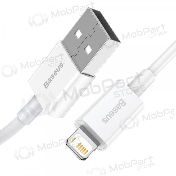 USB kabelis Baseus Superior Lightning 2.4A 1.5m (balts) CALYS-B02