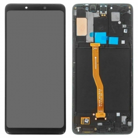 Samsung A920F Galaxy A9 (2018) ekrāns (melns) (ar rāmīti) (service pack) (oriģināls)