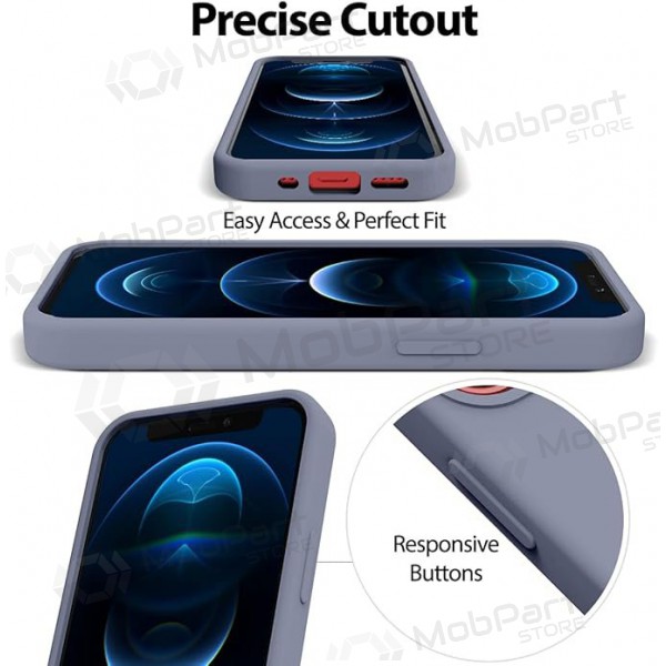 Apple iPhone 16 Pro vāciņš Mercury "Silicone Case" (levandos pelēka)