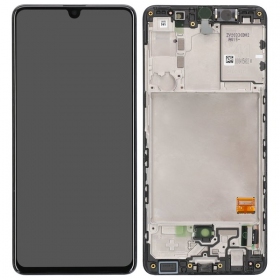 Samsung A415 Galaxy A41 2020 ekrāns (melns) (ar rāmīti) (service pack) (oriģināls)