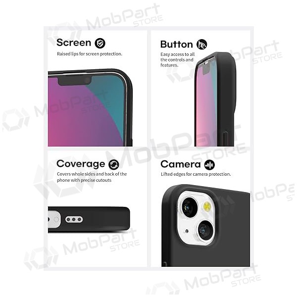 Apple iPhone 14 Plus maciņš Mercury Goospery "Soft Feeling Jelly Case" (melns) Apple iPhone 14 Plus maciņš Mercury Goospery "Soft Feeling Jelly Case" (melns)