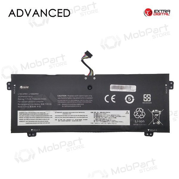 Lenovo L16C4PB1, L16M4PB1, 7100mAh klēpjdatoru akumulators, Advanced