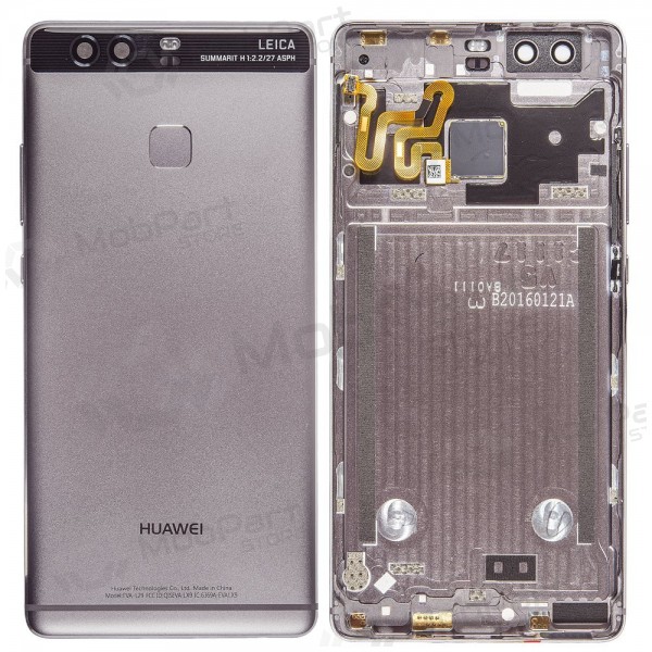 Huawei P9 aizmugurējais baterijas vāciņš pelēks (Titanium Grey) (lietots grade C, oriģināls)