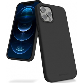 Apple iPhone X / XS maciņš Mercury Goospery "Silicone Case" (melns)