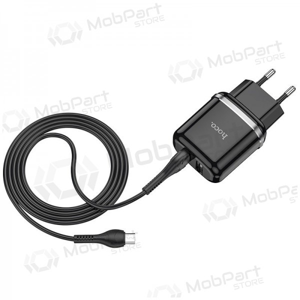 Lādētājs Hoco N4 + microUSB (2.4A) (melns)