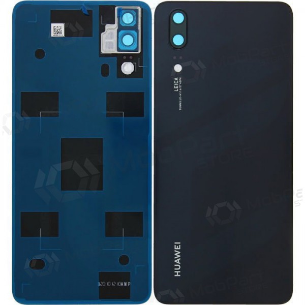 Huawei P20 aizmugurējais baterijas vāciņš (melns) (lietots grade C, oriģināls)