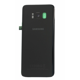 Samsung G950F Galaxy S8 aizmugurējais baterijas vāciņš melns (Midnight black) (lietots grade B, oriģināls)