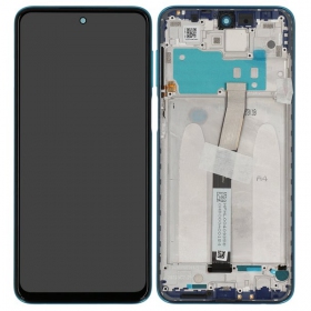 Xiaomi Redmi Note 9 Pro / Note 9S ekrāns (zils) (ar rāmīti) (Premium)
