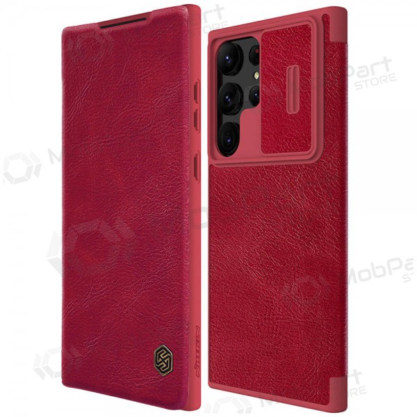 Maciņš Nillkin Qin Leather Samsung A346 A34 5G sarkans