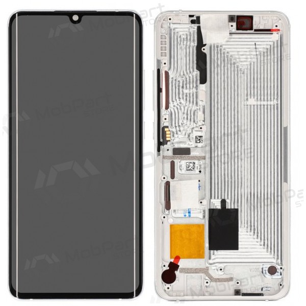 Xiaomi Mi Note 10 / Mi Note 10 Pro / Mi Note 10 Lite ekrāns (balts) (ar rāmīti) (service pack) (oriģināls)