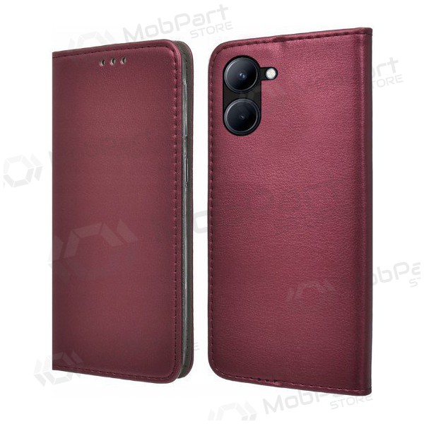 Xiaomi Redmi Note 12S maciņš "Smart Magnet" (bordo)