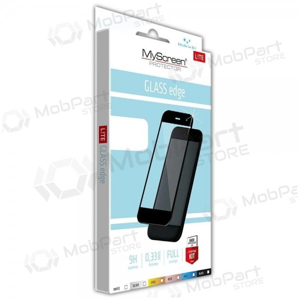 Samsung A426 A42 5G / A025 A02s / A035 A03 / A037 A03s ekrāna aizsargstikls "MyScreen Lite Edge Full Glue" (melns)