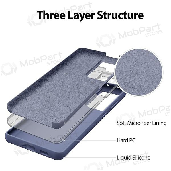Samsung S908 Galaxy S22 Ultra maciņš Mercury Goospery "Silicone Case" (levandos pelēka)