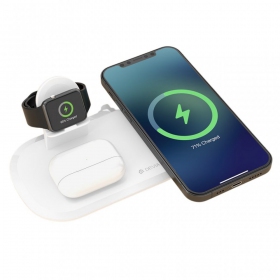 Lādētājs bezvadu Devia 3in1 Smart Phone, Apple Watch, Airpods (balts)