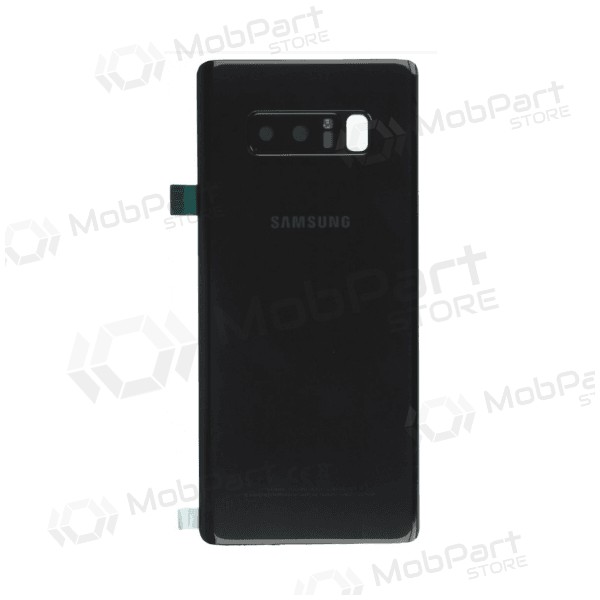 Samsung N950F Galaxy Note 8 aizmugurējais baterijas vāciņš melns (Midnight Black) (lietots grade A, oriģināls)