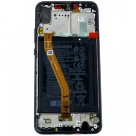 Huawei Nova 3 ekrāns (melns) (ar rāmīti un baterija) (service pack) (oriģināls)